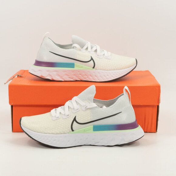 Nike Women's React Infinity Run Flyknit 'White Ombre' CD4372-102 Running size 6 - Picture 8 of 9